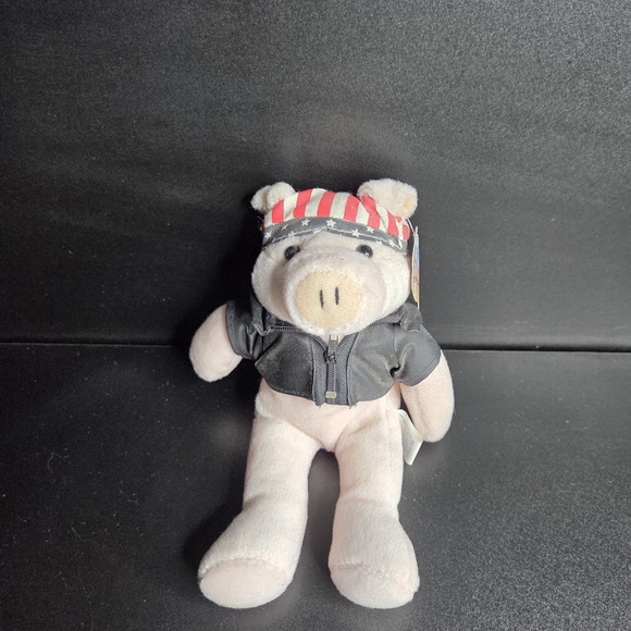 Hognorth Plush Pig March of Dimes Ride Stuffed Animal Patriotic 8" w/ Tags - Picture 7 of 7
